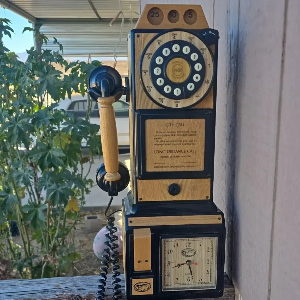 Retro Rotary Telephone Wall Clock • Spirit of St. Louis • 1920s Style